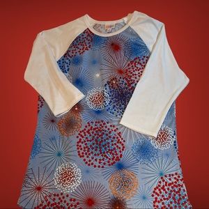 Lularoe Long Sleeve Fireworks Tee Size Medium